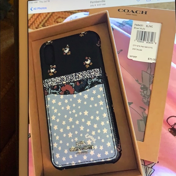 Coach iPhone X case with card poco - Picture 1 of 1